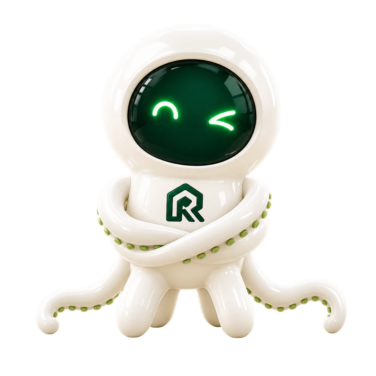 Revi-mascotte met gekruiste armen